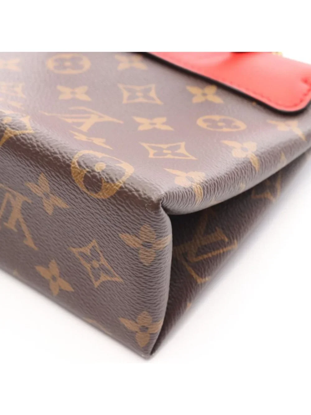 Louis Vuitton Handbag Locky BB Monogram Coquelicot 2-Way Coatingcanvas Leather
